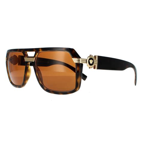 versace ve 4399|Versace VE4399 58 Dark Brown & Havana Sunglasses.